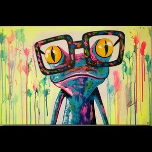 Psychedelic frog. Acrylic Painting